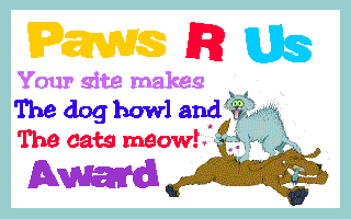 Paws R Us Award